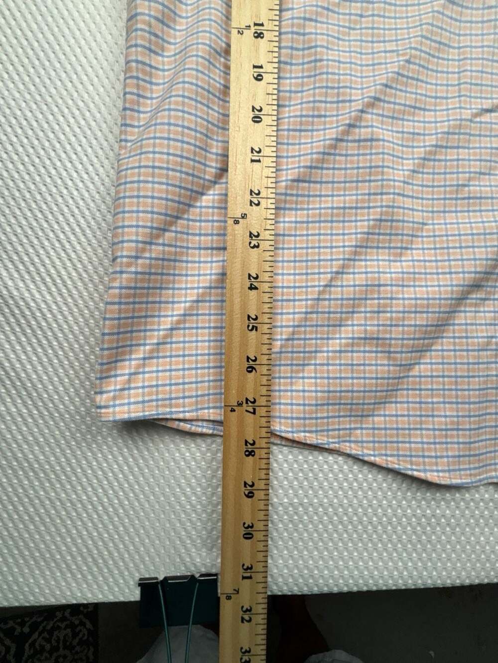 Brooks Brothers Regular Fit Non-Iron Stretch Orange Blue Check Shirt Size L - Picture 6 of 14
